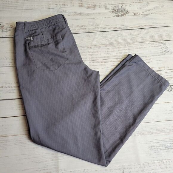 Puma Cell Golf Pants Sport Men 36x34 Black‎ Gray Herringbone Stretch Performance - Picture 1 of 10